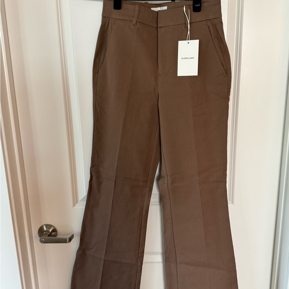 NWT Everlane Bi-Stretch Flare Brown Trouser